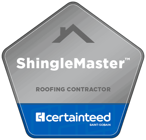 CertainTeed ShingleMaster certified roofing contractor badge