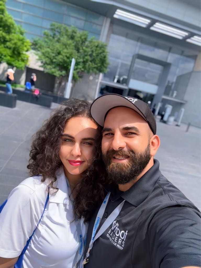 Mahmoud Abu Saad and Sara Bannat, the family owners of Roof Raiders & Co.
